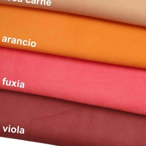 Colored suede leather hides, suede textured velour goatskin B11823-TU La Garzarara