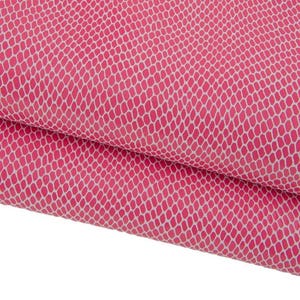 Pelle PITONE rosa, capra lucida stampa rettile serpente, pellame morbido ideale per hobbisti B17354-ST La Garzarara