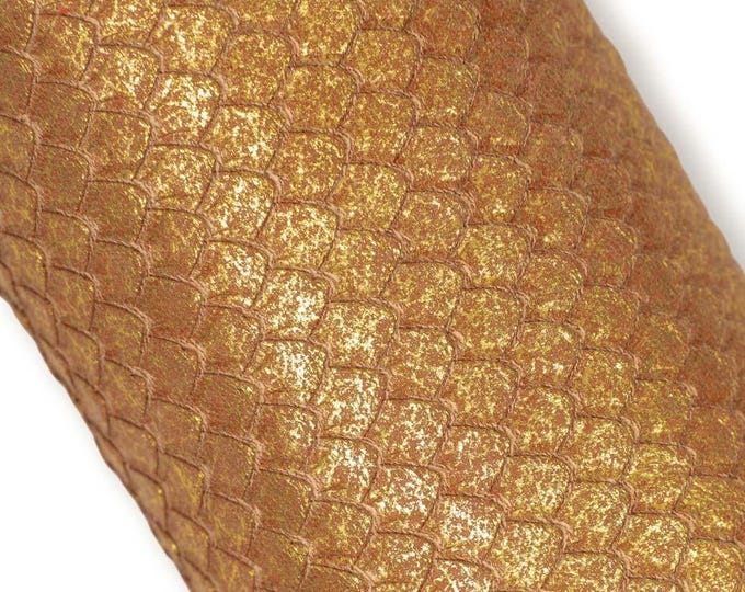 Bronze Python leather skin, Camel metallic SNAKE printed goatskin, bright soft snakeskin B19488-MT(st) La Garzarara