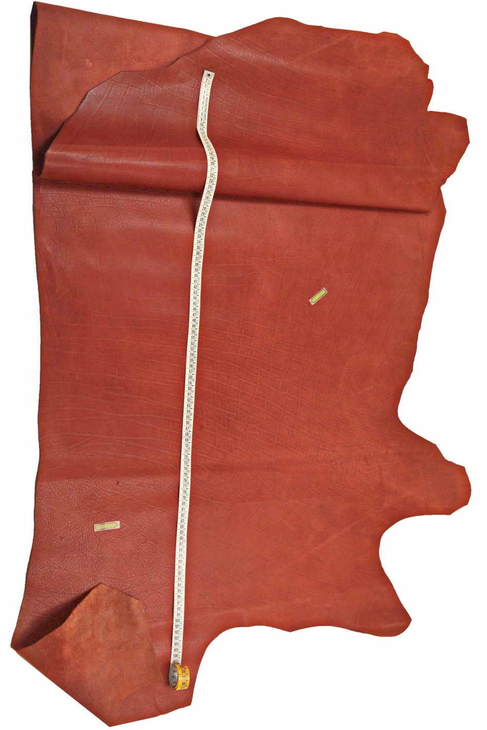 Orange Pebble Grainy Cowhide Leather, Dollaro Halfhides, Durable