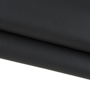 Dark grey GRAINY leather hide, pebble grain printed cowhide, soft semi glossy cafskin, 1.5 - 1.6 mm B17252-TU La Garzarara