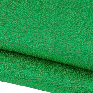 Pelle verde con GRANA, capra laminata stampa simil dollaro, pellame metallizzato per il fai da te B17373-MT La Garzarara