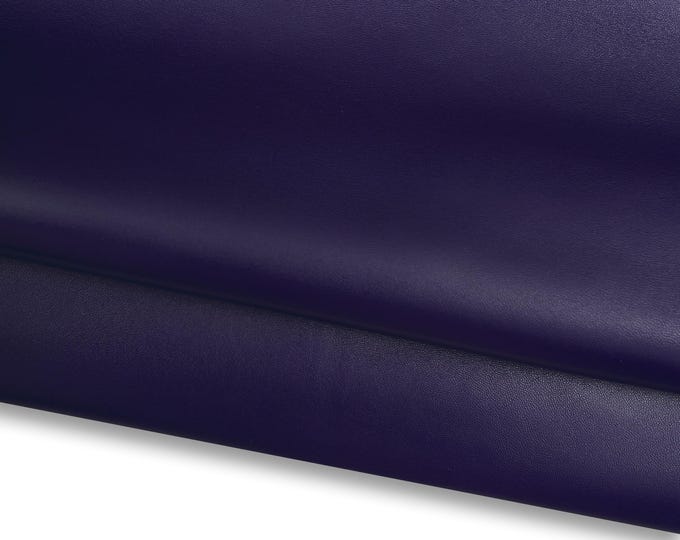 Klein blue NAPPA sheepskin, smooth glossy leather skin, soft hide for diy projects 0.7 - 0.9 mm B17613-TU La Garzarara