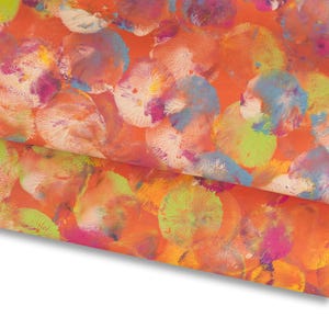 Pellame multicolor dipinta A MANO, NAPPA morbida colorata decorata, pellame unico per il fai da te B17263-DM   La Garzarara