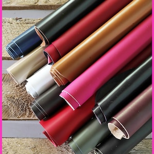 Scampoli di pelle vitello ABRASIVATO tinta unita, ritagli assortimento casuale, colori vari  1.0-1.5 mm   1kg - 2kg     B124  La Garzarara