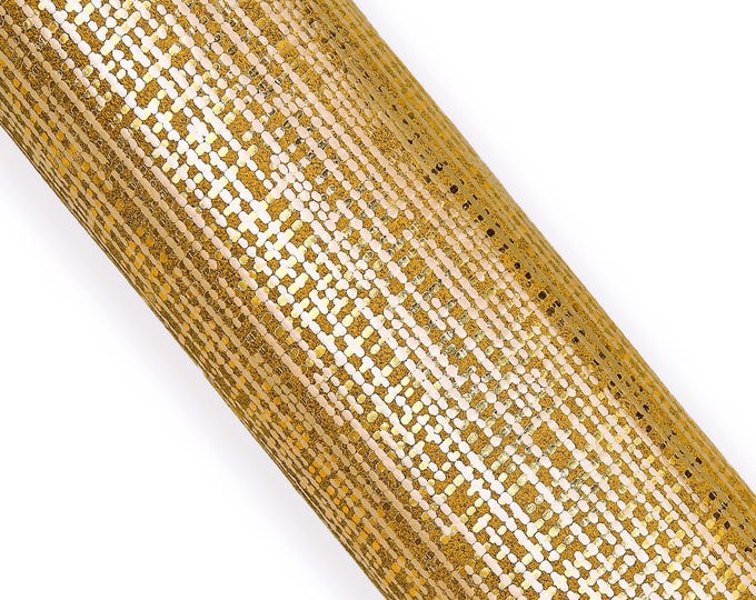 Gold, platinum leather hide, METALLIC printed cowhide, soft textured bright suede calfskin  1.2-1.4mm B18068-MT(ST)  La Garzarara