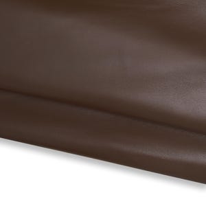 Pellame MARRONE cioccolato, vitello liscio morbido, vera pelle italiana alta qualità lucida, 0.9 - 1.0 mm B17196-TU La Garzarara