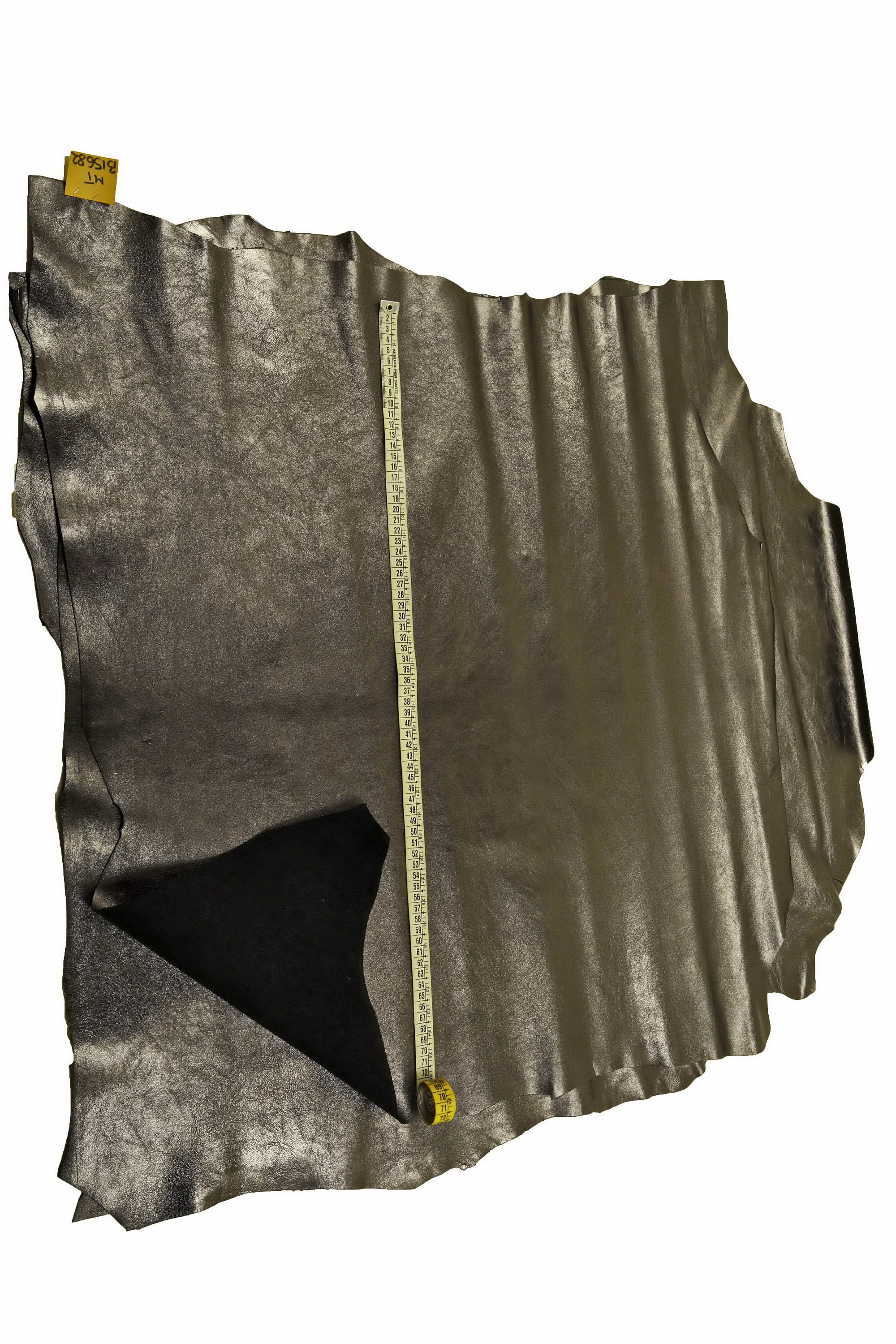Glossy Grey Lamb Leather Hide – Soft Metallic Sheepskin With
