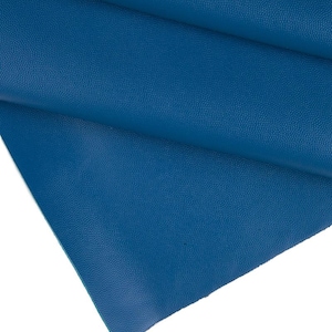 Pellame azzurro stampa GRANA piccola, vitello blu lucido, pelle tinta unita stampata, 1.3 - 1.5 mm B16728-TU  La Garzarara