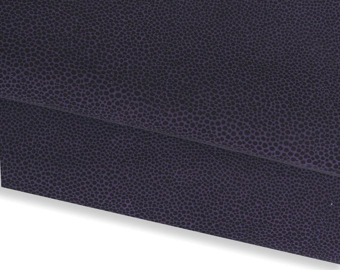 Galuchat print leather skin, stingray look FLOCK  textured goatskin, soft animal printed suede hide, 0.9 - 1.1 mm B17199-ST La Garzarara