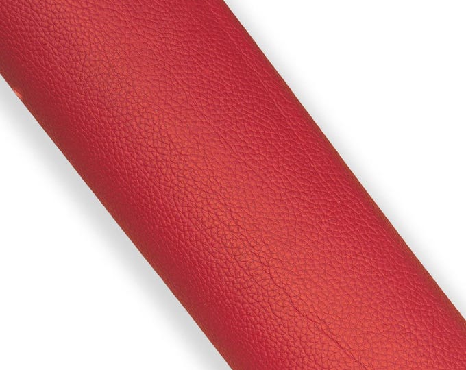 Red tiny pebble GRAIN printed calfskin, SOFT embossed leather hide, cowhide for crafters 0.9 -1.0 mm B17636-TU La Garzarara