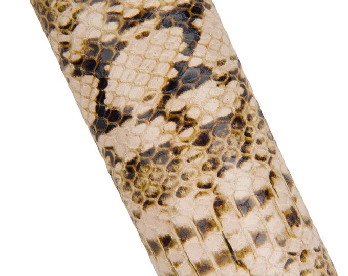 PYTHON textured calfskin leather, glossy SNAKESKIN hide, soft cowhide for diy projects B18013-ST La Garzarara