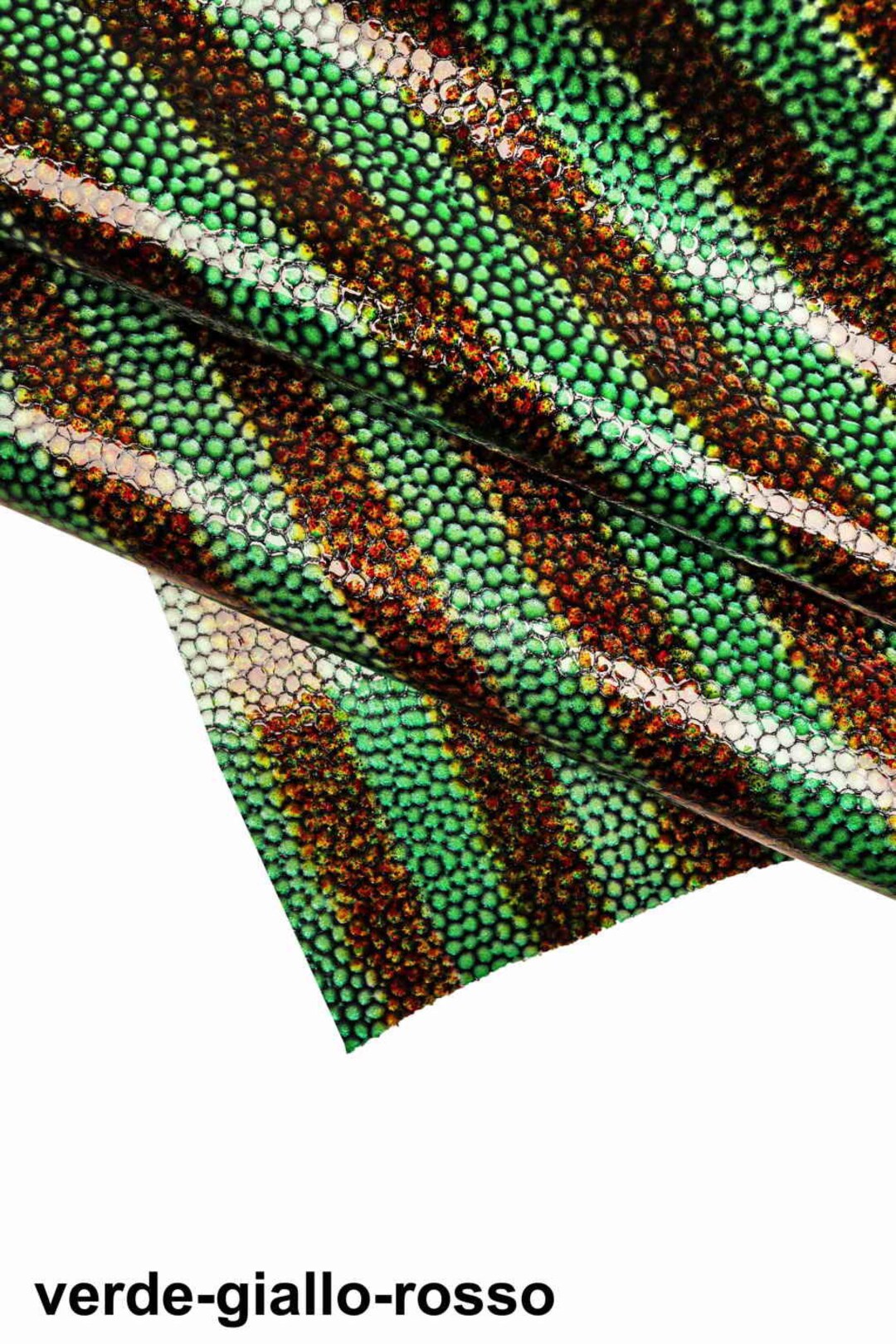 STRIPED CROCODILE Leather Hide, Croc Printed Patent Calfskin