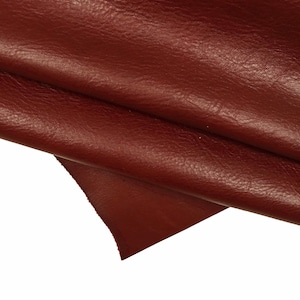 Pellame concia VEGETALE bordeaux, pelle sportiva con grana leggera, vitello semi lucido effetto stropicciato B16066-TU La Garzarara
