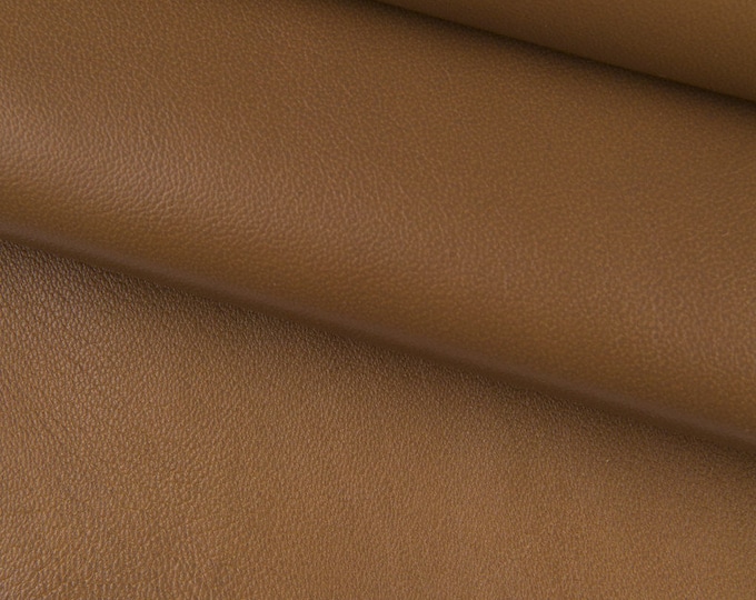 SOFT lambskin sheepskin leather hide – natural cream beige brown, smooth nappa lamb sheep skin 0.8-1.0 mm B16472-TU La Garzarara