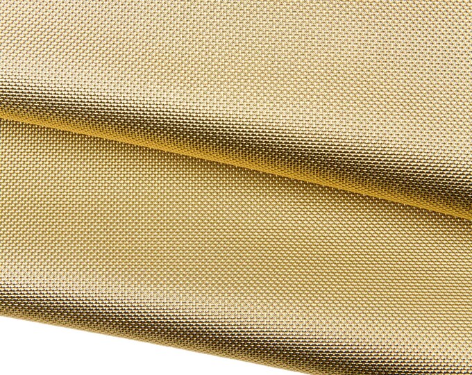 Gold METALLIC leather skin, MICRODOT bright printed goatskin, golden soft hide for hobbyists  B18215-MT La Garzarara