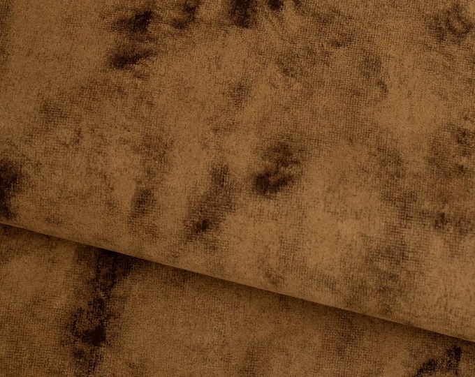 Brown vintage SUEDE goatskin, AGED distressed soft leather skin, sporty hide for crafters B19740-VT La Garzarara