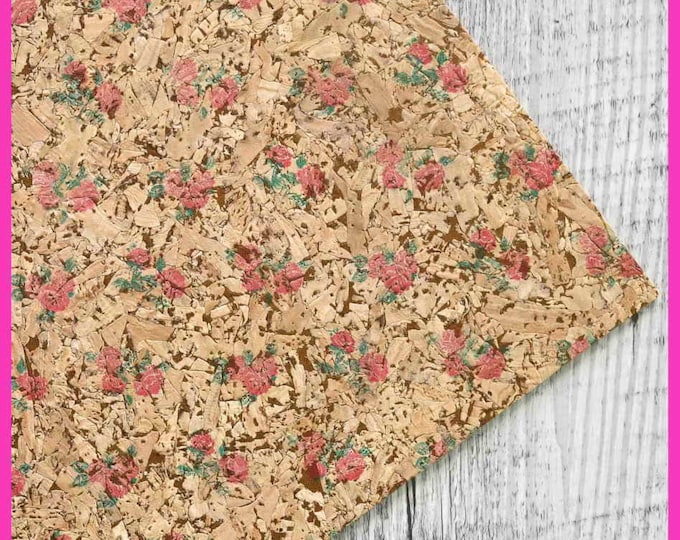Textured Cork Leather | Patterned Precut Cork Sheets with Leather Backing | DIY Supplies for Crafts & Bags 4 x 6" / 8 x 10" / 12 x 12" B924