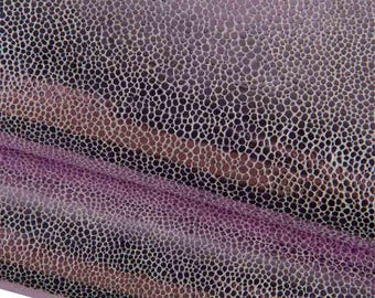 Lilac METALLIC leather skin, RAY printed bright goatskin, soft sparkle material for diy projects B19433-MT(st) La Garzarara