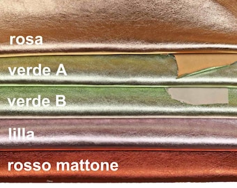 Metallic leather hides