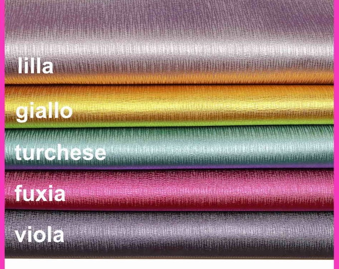Bright gold METALLIC skin , cross grain rich gold leather hide, leather for cosplay  B14164-MT La Garzarara