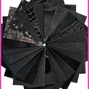 Stock di 12 PEZZI MISTI sui toni del nero, tinta unita, laminati e stampati, 15 x 12 cm B14460-PZ La Garzarara
