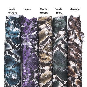 Leder mit Pythonmuster, weiches Reptilienleder, die Häute sind mit einem 1,0–1,2 mm starken Gewebe verbunden, für DIY B18359-ST La Garzarara