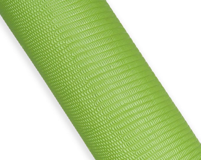 Green LIZARD leather hide, semi glossy reptile embossed cowhide, reptile printed calfskin, quite STIFF  1.0-1.2 mm B17962-ST   La Garzarara