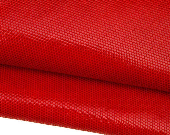 Red - fuxia METALLIC leather skin, soft sparkle suede goatskin, hide for hobbyists B17694-(MT)ST La Garzarara