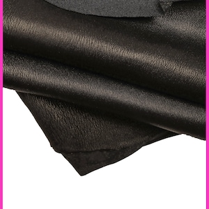 Set of 5 Black Lambskins, Soft Wrinkled Nappa Sheepskin Leather, Elastic Hides 1.1-1.3mm B16317-TB La Garzarara