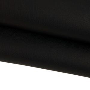 Black pebble GRAIN leather hide, sporty MILLED cowhide, soft thick calfskin, 1.6 - 1.7 mm B17464-TB La Garzarara