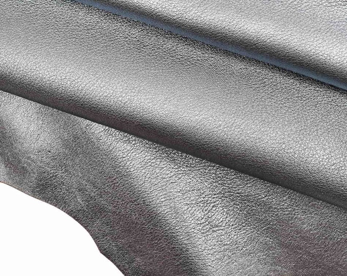 METALLIC leather hides - Orange, blu lambskins , pebble grainy laminated wrinkled lamb ,soft sheepskin  B11185-MT