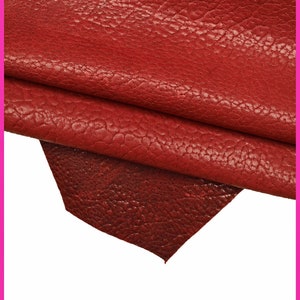 Pellame super VINTAGE rosso bordeaux, pelle sportiva con grana elefante, capra lucida con chiaro scuri B16361-VT La Garzarara