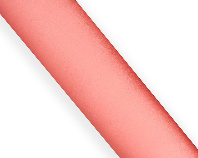 Pink SMOOTH leather hide, quite glossy soft cowhide italian full grain calfskin 1.5 - 1.7 mm B17903-TU  La Garzarara