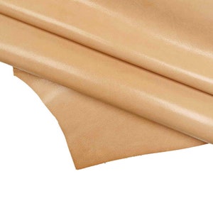 PELLAME CAPRETTO liscio beige, pelle lucida morbida, capra  0.7 -0.9 mm per hobbisti B17697-TU La Garzarara