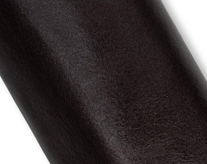 Burgundy GLOSSY leather hide, sporty SMOOTH cowhide, soft calfskin 1.1 - 1.2 mm for crafting creations B19582-TU La Garzarara