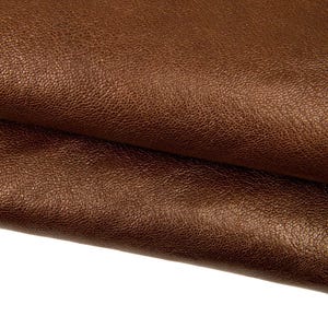 Pelle sportiva marrone PERLATO, capra STROPICCIATA morbida, pellame lucido per artigiani B17918-VT   La Garzarara