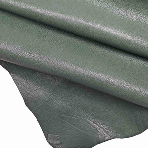 PELLAME martellato VINTAGE verde grigio – pelle cerata effetto consumato B10404-TU La Garzarara