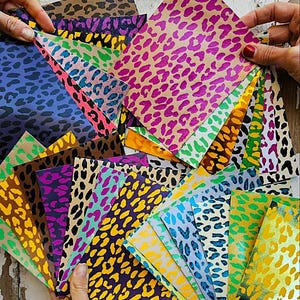 Ritagli stampa LEOPARDO, selezione casuale, scampoli selezionati tra i colori delle foto  RT259  La Garzarara