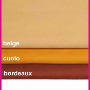 PELLAME camoscio beige, cuoio, bordeaux – pelle NABUK con effetto cerato opaco vintage B13980-TU La Garzarara