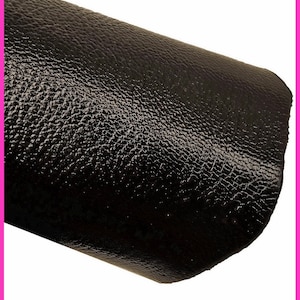Capra nera effetto VERNICIATO, pelle lucida con grana, pellame nero morbido 1.2 - 1.3 mm B16395-TB La Garzarara