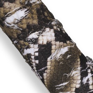 PYTHON printed leather hides, soft reptile skins that are coupled with a FABRIC, 1.0-1.2 mm B18359-ST La Garzarara Verde foresta