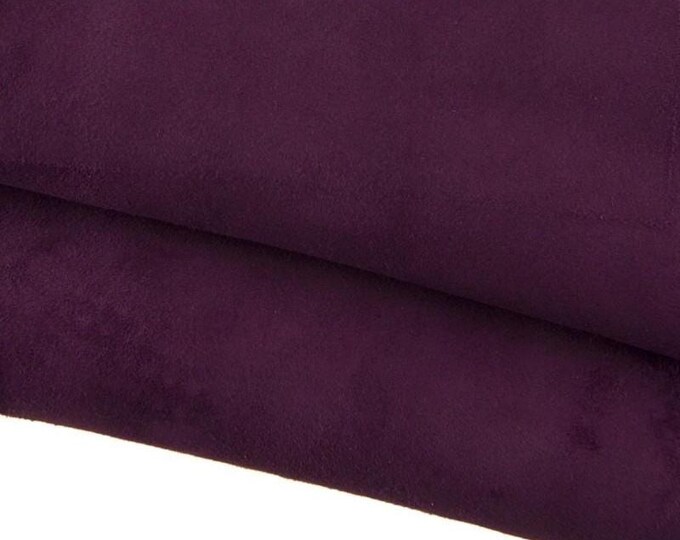 Deep purple SUEDE goatskin leather, good writing effect, soft hide 1.0 - 1.2 ideal for crafting B17345-TU La Garzarara