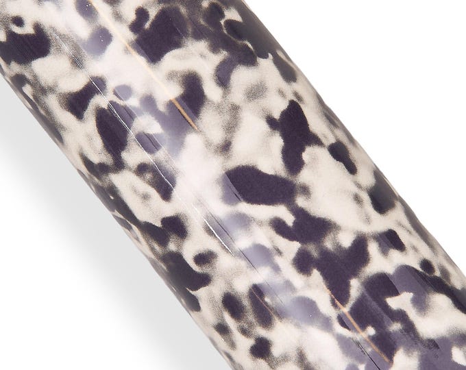 MARBLE printed PATENT cowhide, black white, beige brown textured patent calfskin, glossy leather hide for hobbyists b18071-st