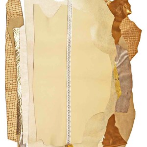 Mix leather scraps GOLD, PLATINUM and BEIGE fancy textures, foils and softness various, 10 or italian leather pieces for crafts B086 image 6