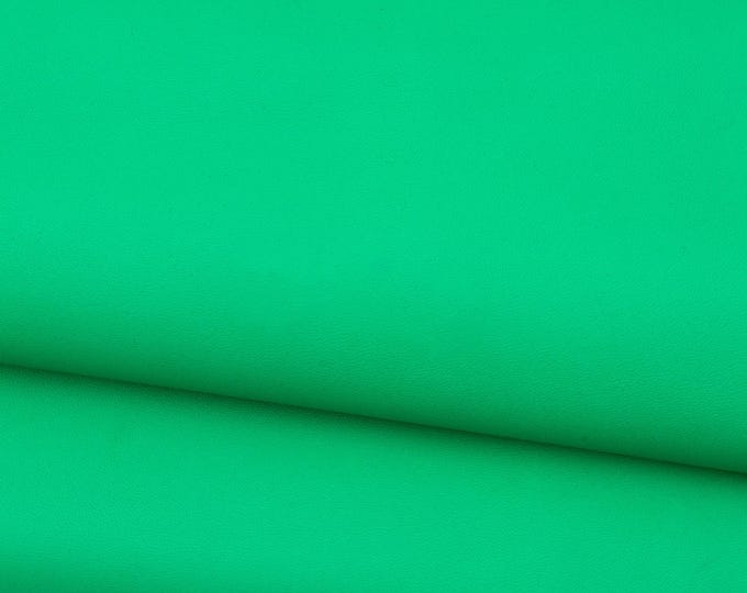 Green NAPPA leather skin, SMOOTH soft lambskin, matt sheepskin 0.6 - 0.7 mm perfect for garments and diy projects B18747-TU La Garzarara