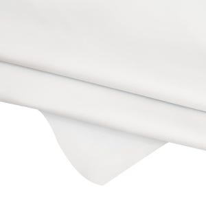 Pellame bianco morbido, vitello liscio semi lucido, pelle pieno fiore 1.0 - 1.1 mm per artigiani B16538-TU La Garzarara