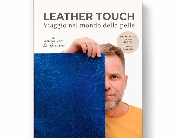 Tactile Leather Book, Real Leather Samples and Leather Guide, Italian English Book for Leathercraft   -ENGLISH LANGUAGE-!