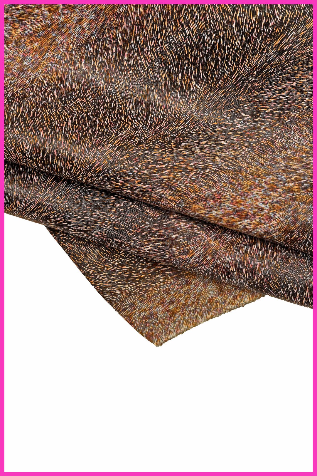 MULTICOLOR Hair on Print Leather Hide, Animal Print Colored Cowhide ...