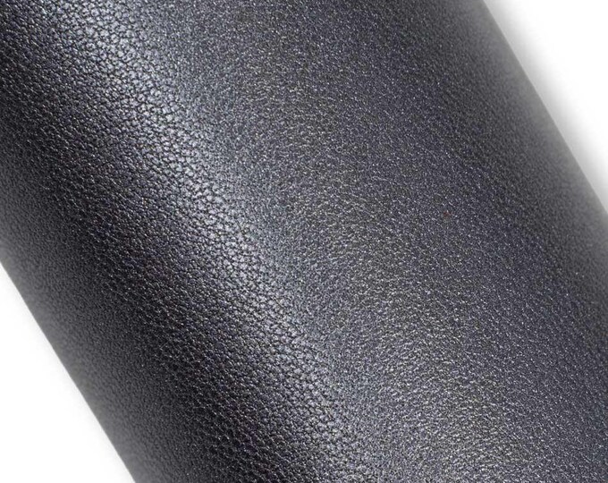 Dark grey METALLIC leather skin, SMOOTH soft charcoal sheepskin, bright soft lambskin for hobbyists B19564-MT La Garzarara